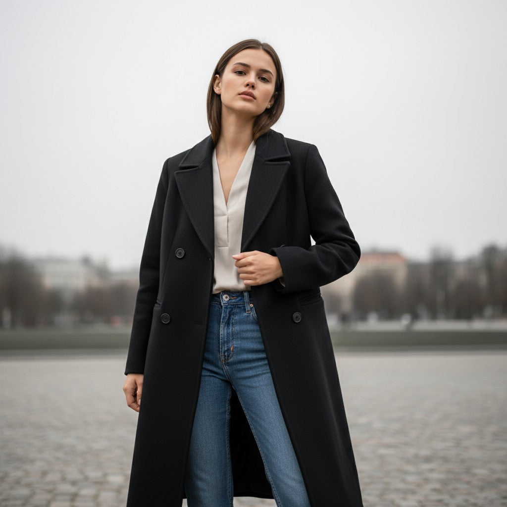 Women’s Solid Color Thick Coat-Bon Voyage Vintage