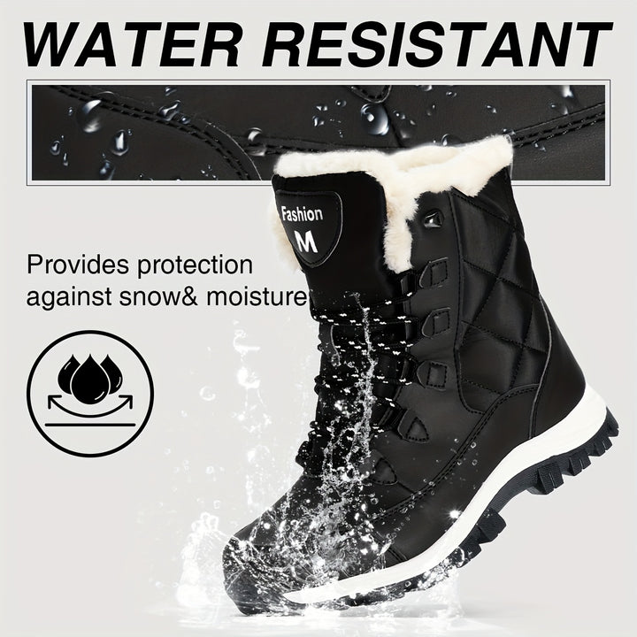 Women’s Thermal Winter Boots Lightweight Mid-Calf Boots-Bon Voyage Vintage