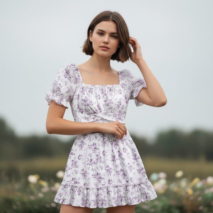 Women's Two-Piece Ditsy Floral Print Set-Bon Voyage Vintage