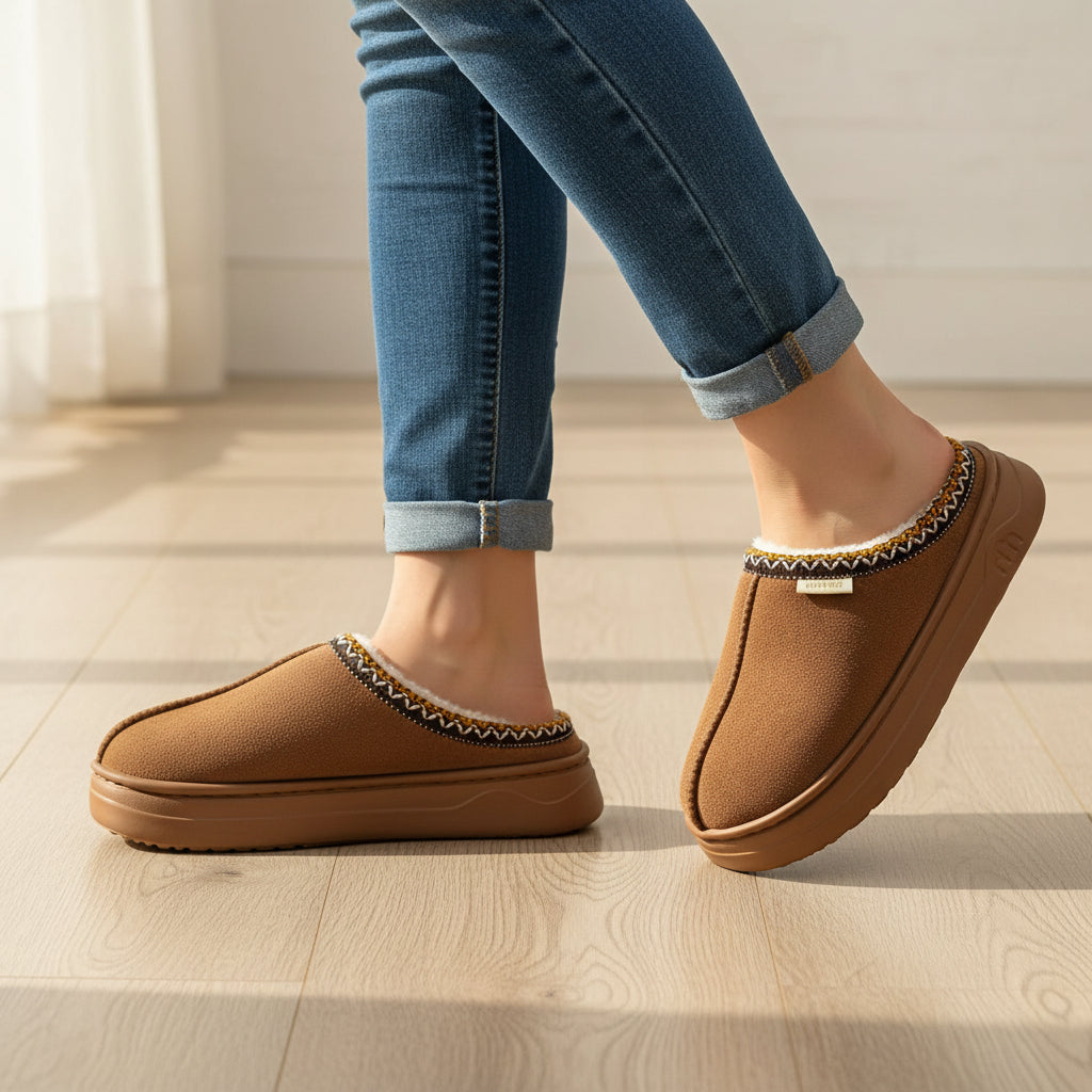Women’s Winter Indoor & Outdoor Slippers-Bon Voyage Vintage