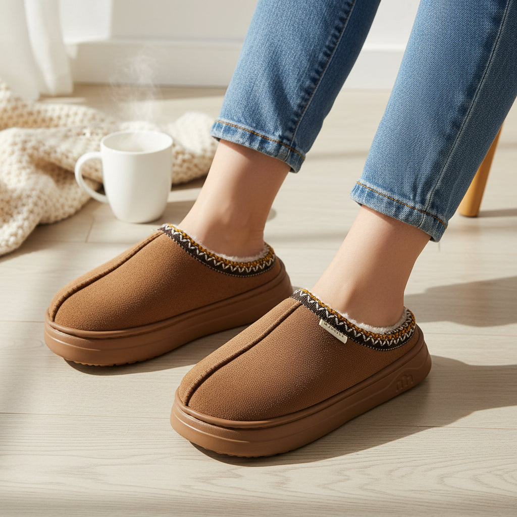 Women’s Winter Indoor & Outdoor Slippers-Bon Voyage Vintage