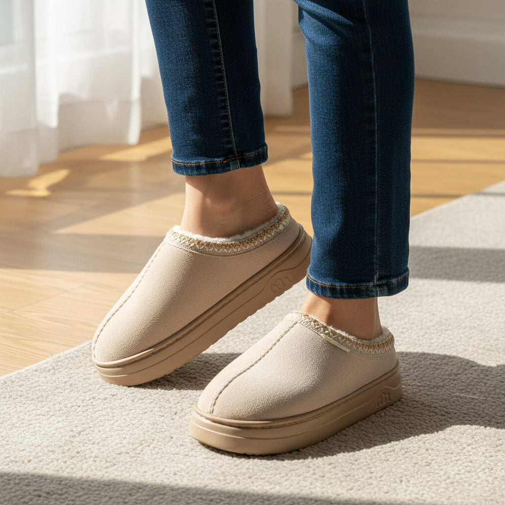 Women’s Winter Indoor & Outdoor Slippers-Bon Voyage Vintage