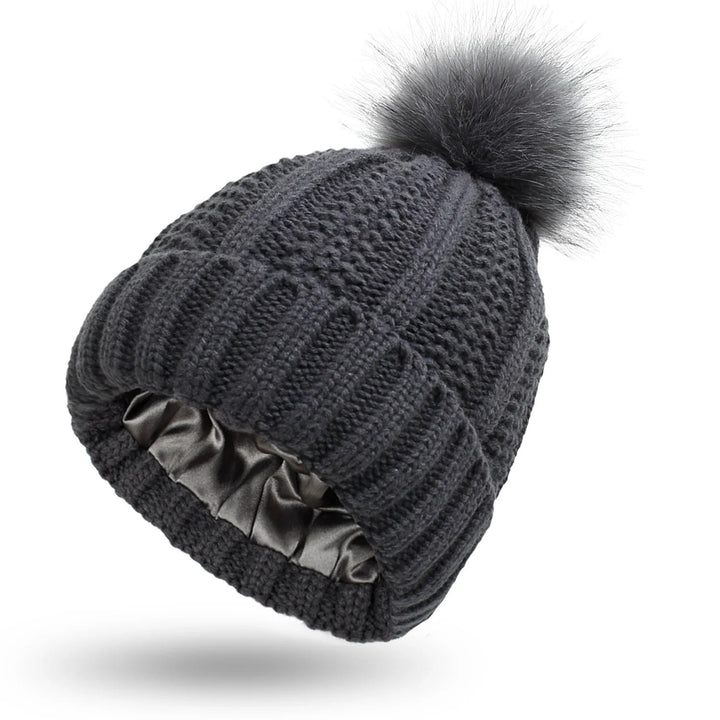 Women’s Winter Knitted Pom-Pom Beanie-Bon Voyage Vintage