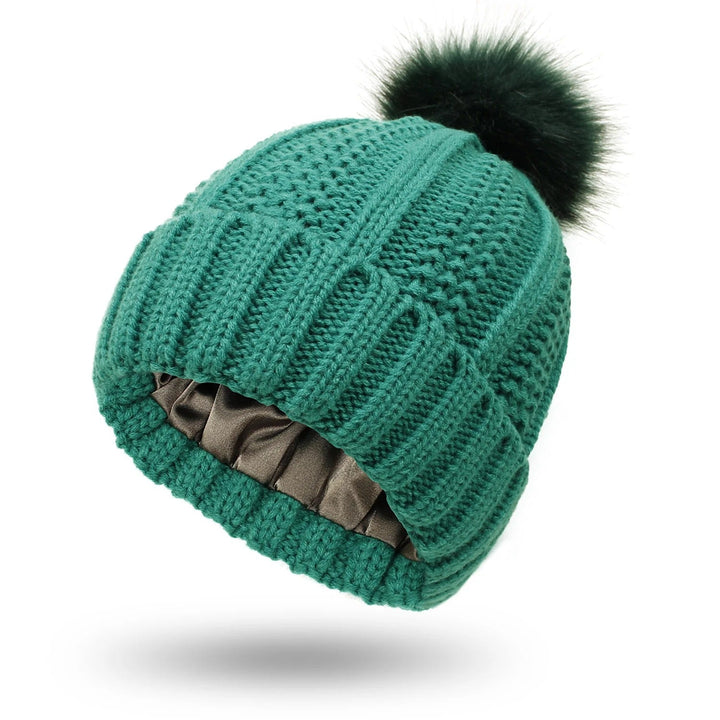 Women’s Winter Knitted Pom-Pom Beanie-Bon Voyage Vintage