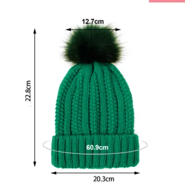 Women’s Winter Knitted Pom-Pom Beanie-Bon Voyage Vintage