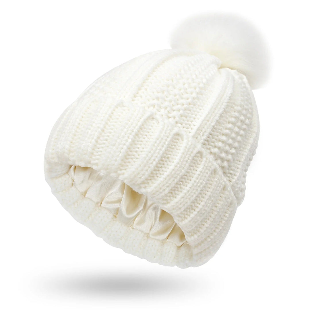 Women’s Winter Knitted Pom-Pom Beanie-Bon Voyage Vintage