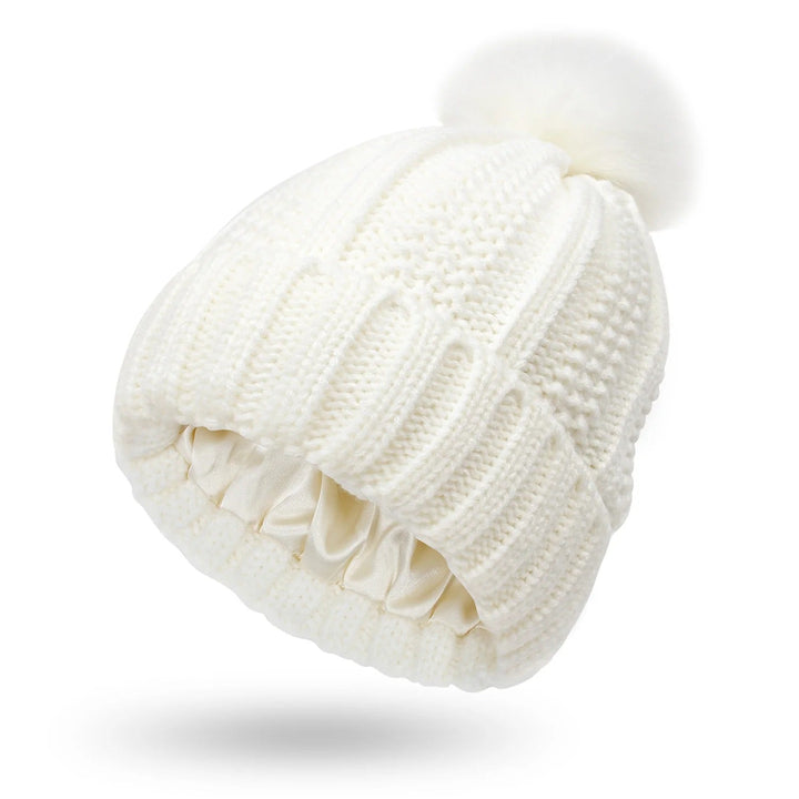 Women’s Winter Knitted Pom-Pom Beanie-Bon Voyage Vintage