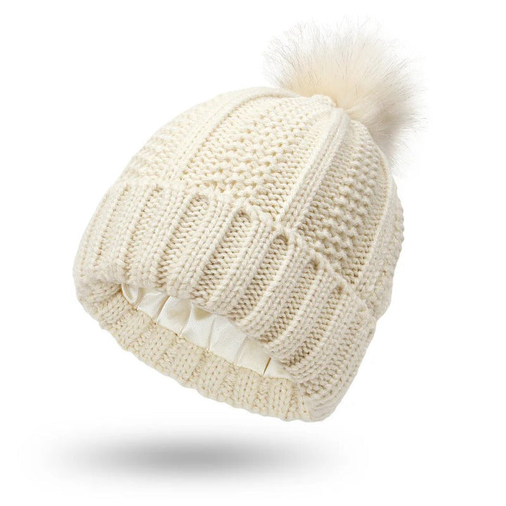 Women’s Winter Knitted Pom-Pom Beanie-Bon Voyage Vintage