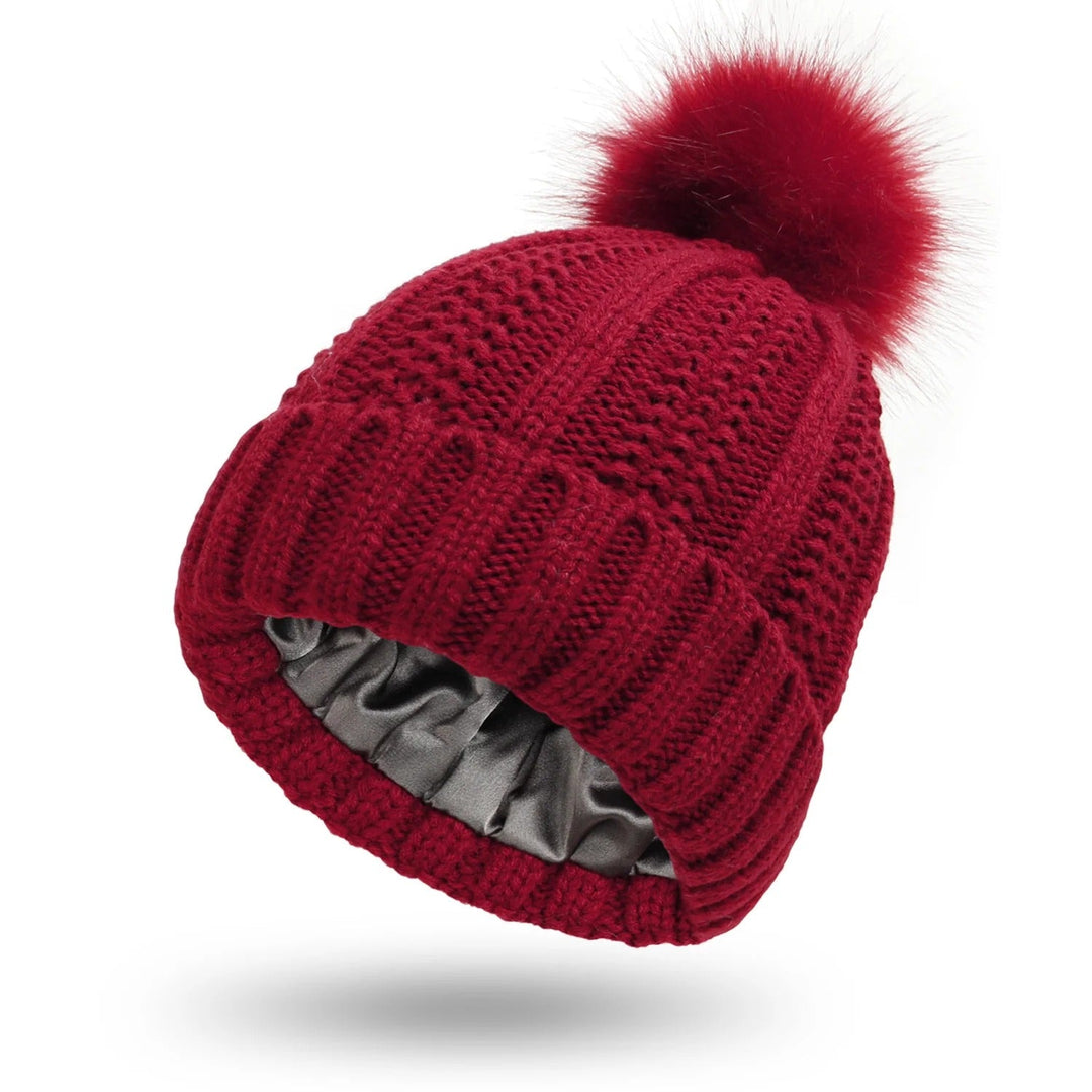 Women’s Winter Knitted Pom-Pom Beanie-Bon Voyage Vintage