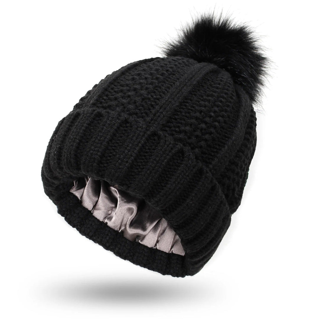 Women’s Winter Knitted Pom-Pom Beanie-Bon Voyage Vintage