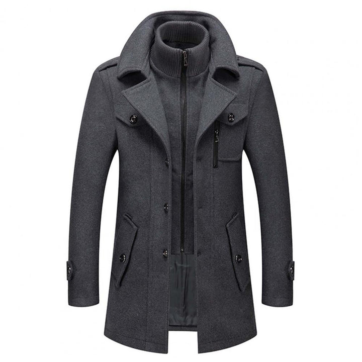 Wool Blend Winter Coat For Men-Bon Voyage Vintage
