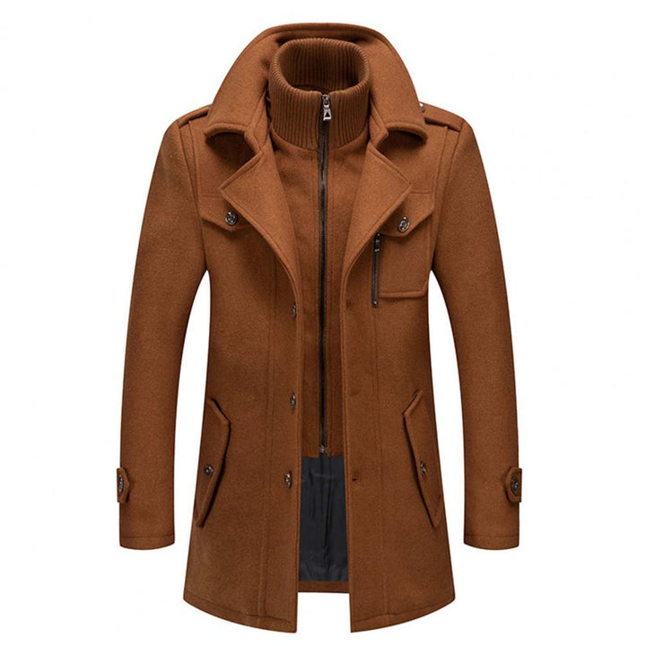 Wool Blend Winter Coat For Men-Bon Voyage Vintage